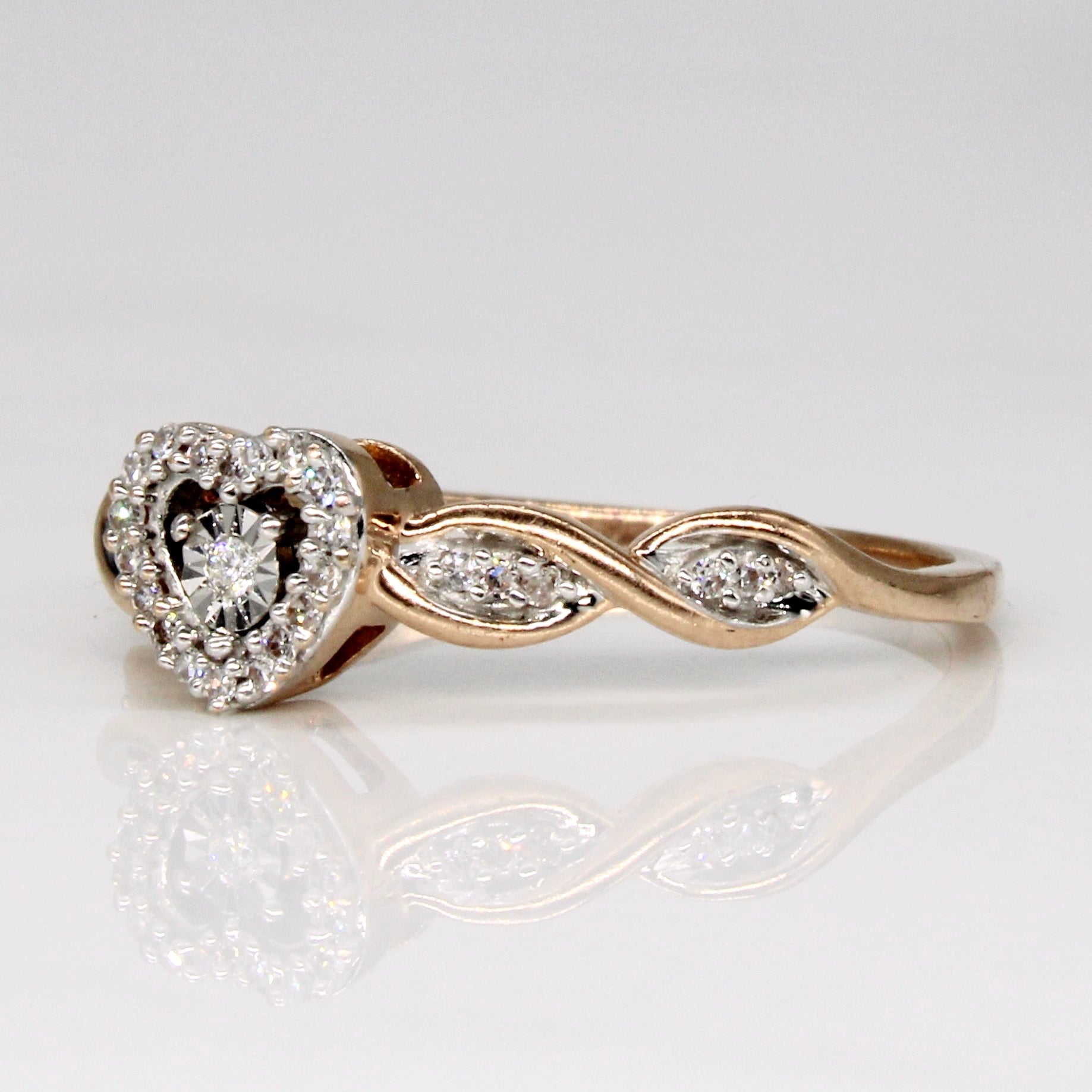 Diamond Heart Ring | 0.05ctw | SZ 7.25 |