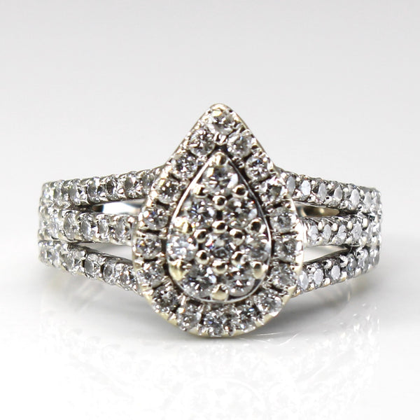 Cluster Diamond Cocktail Ring | 0.78ctw | SZ 5.25 |