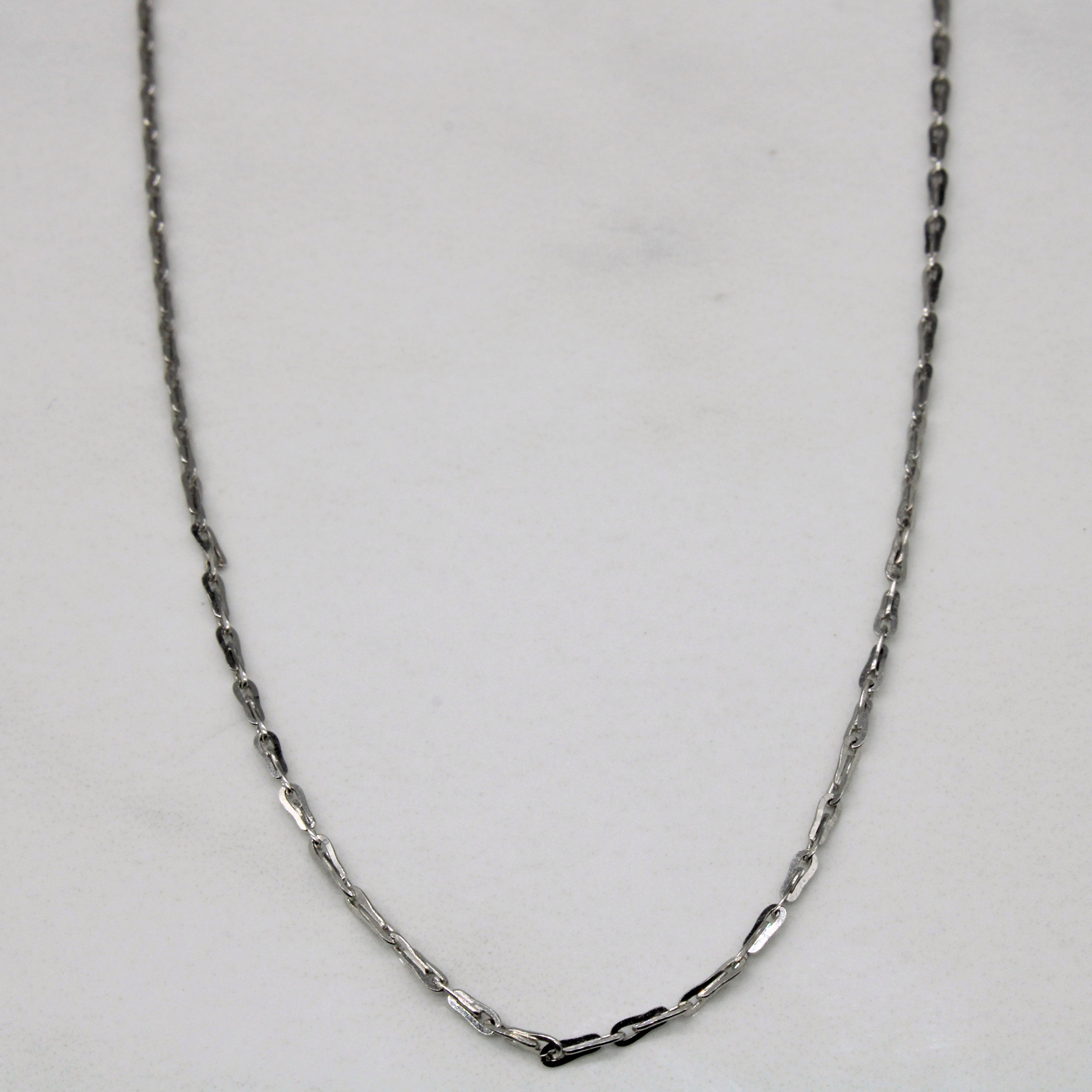 18k White Gold Barleycorn Link Chain | 16" |