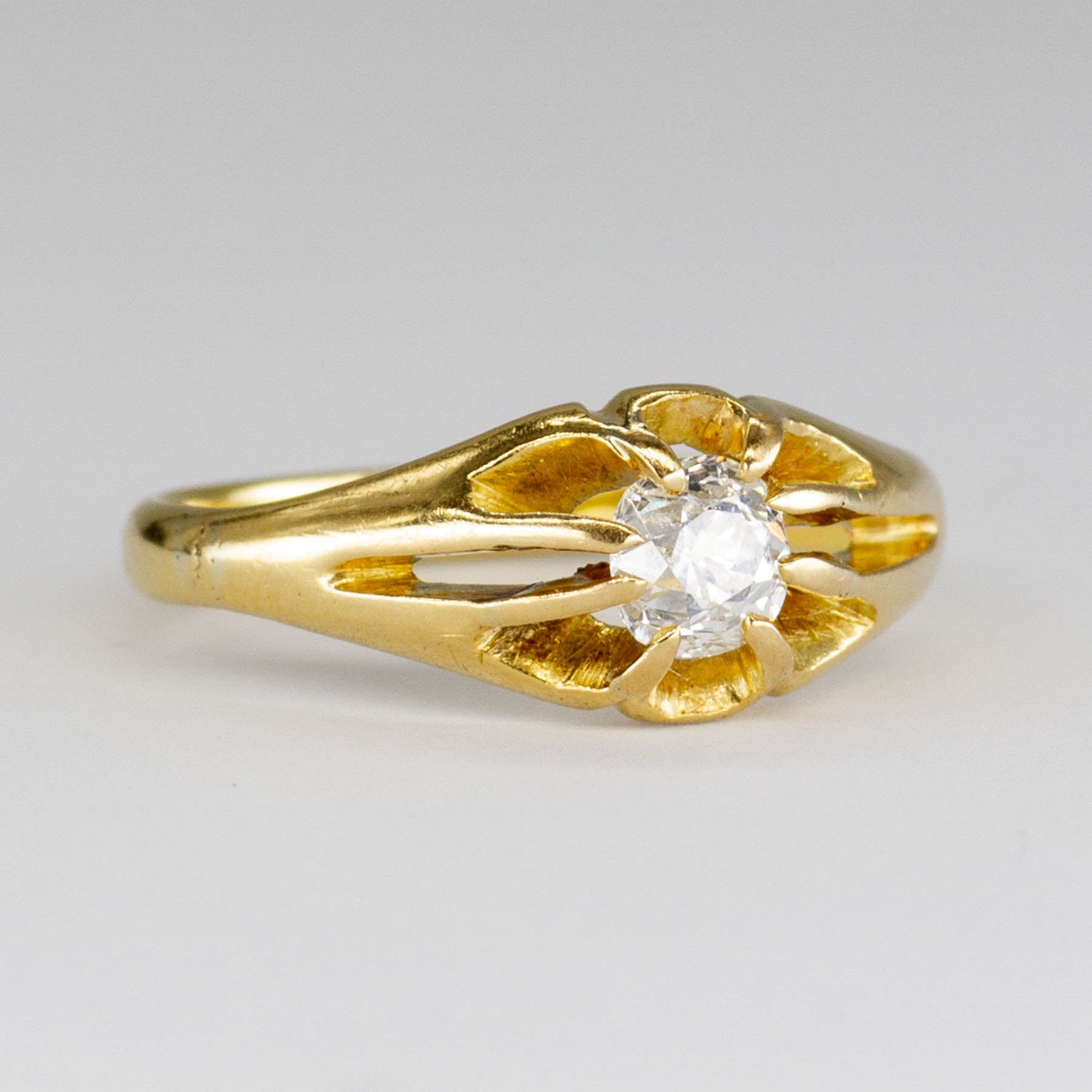 Old Mine Cut Diamond Ring | 0.37ct | SZ 4.75 |