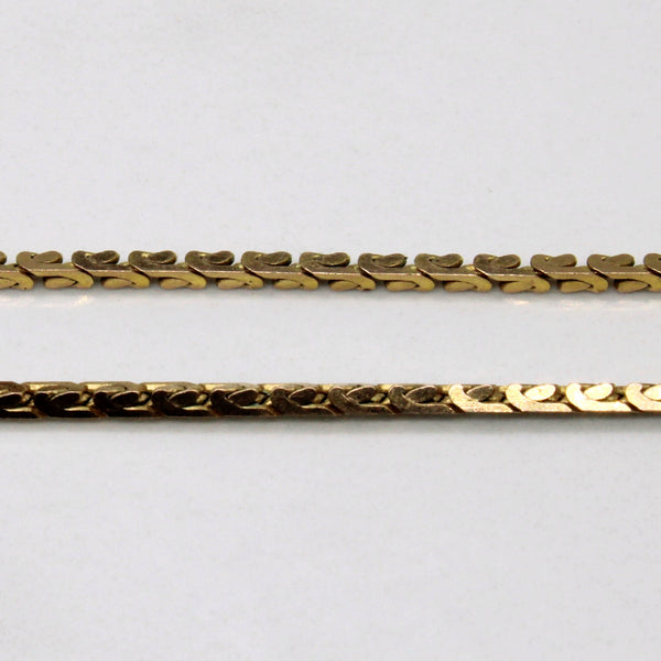 10k Yellow Gold Fancy Link Chain | 24
