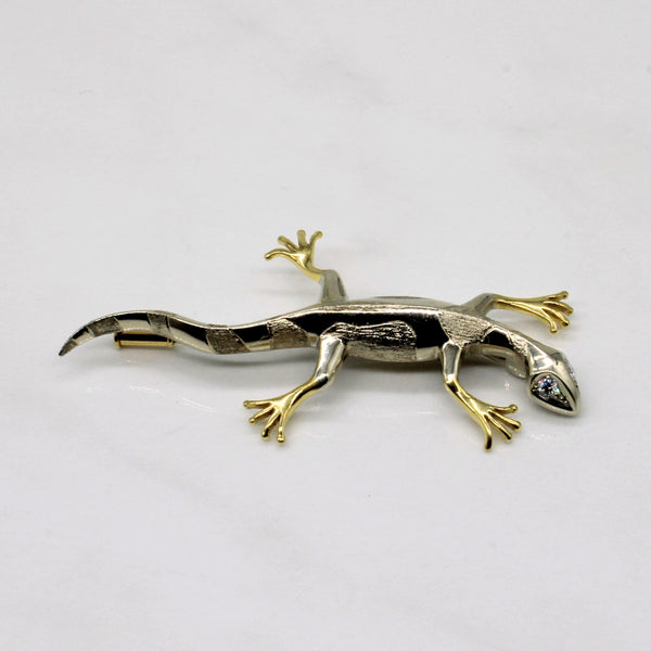 Diamond Gecko Brooch | 0.15ctw |