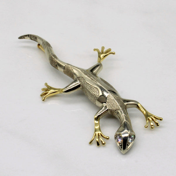Diamond Gecko Brooch | 0.15ctw |