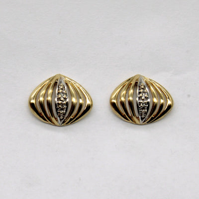 Diamond Shield Earrings | 0.02ctw |