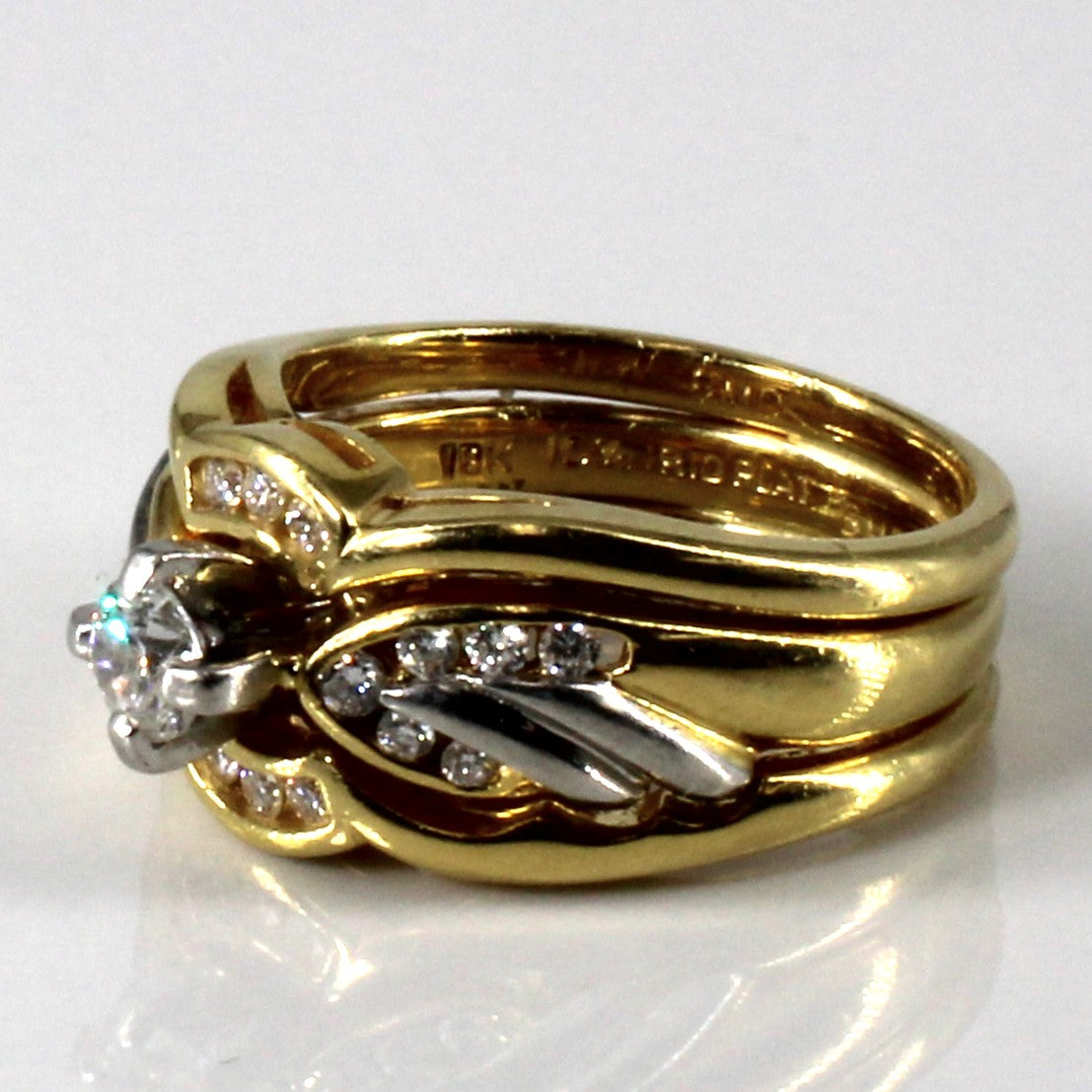Diamond Solitaire with Accents Soldered Ring | 0.48ctw | SZ 6 |