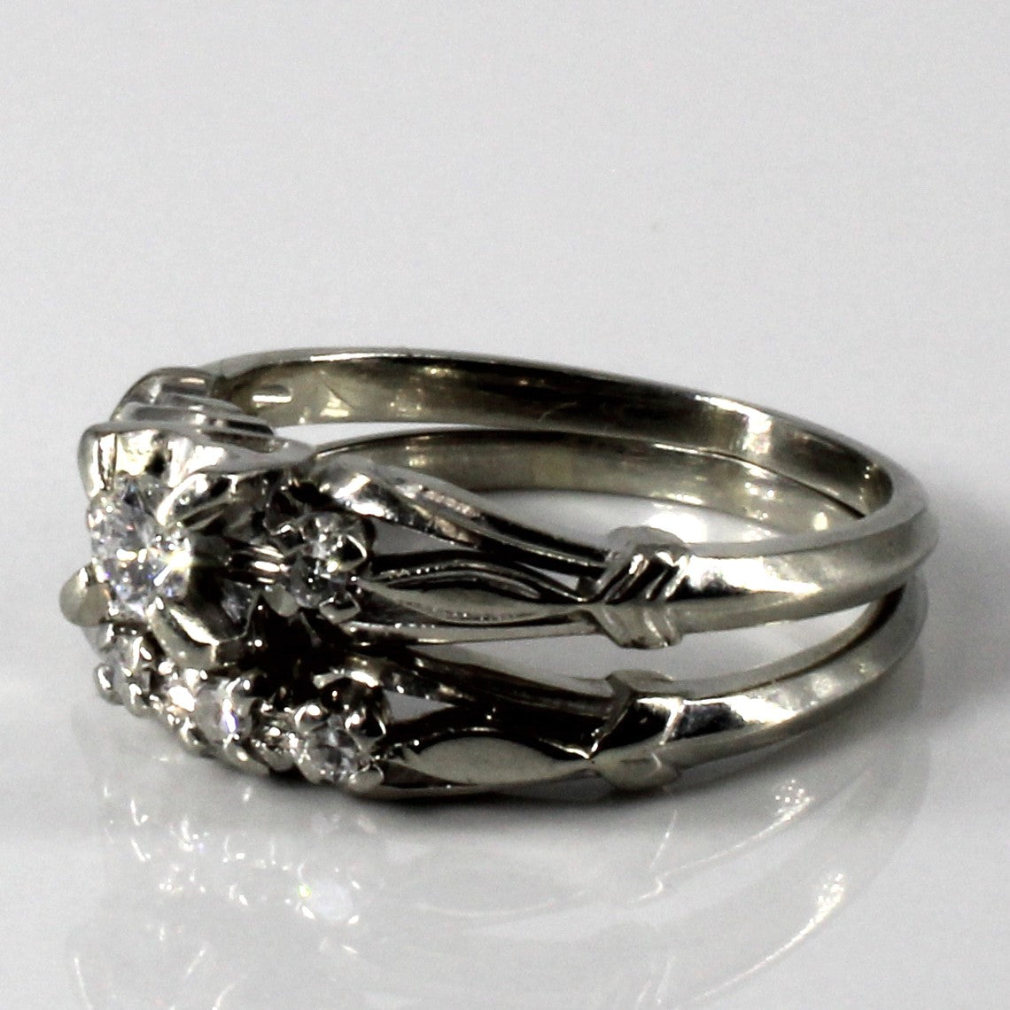 Three Stone Diamond Engagement Ring Set | 0.28ctw | SZ 7.5 |