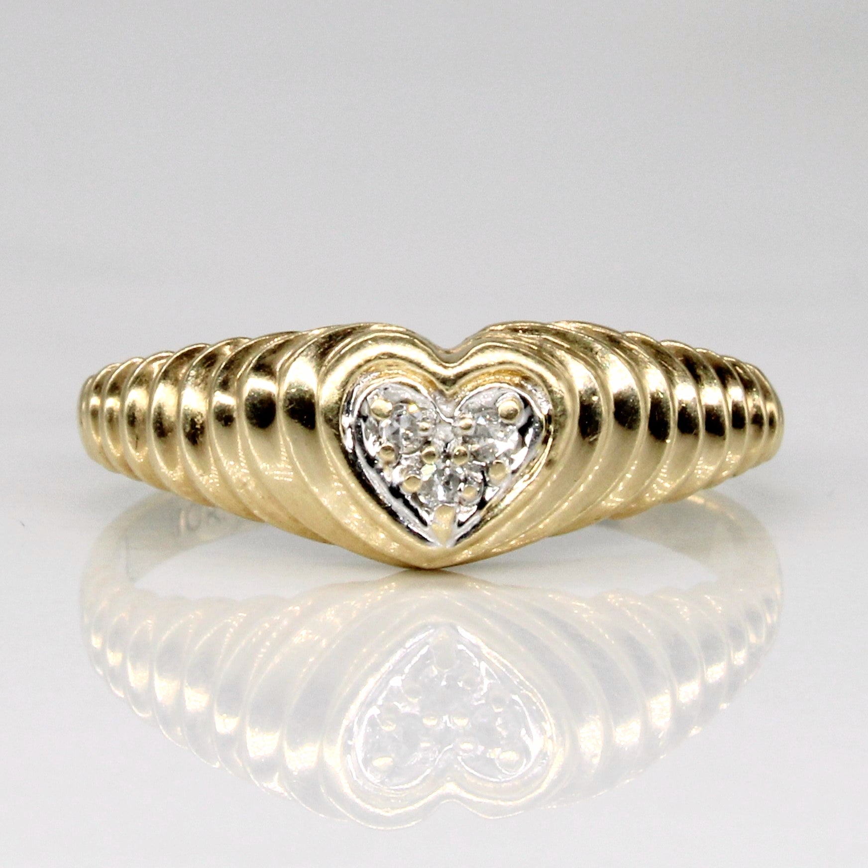 Diamond Heart Ring | 0.03ctw | SZ 7.5 |