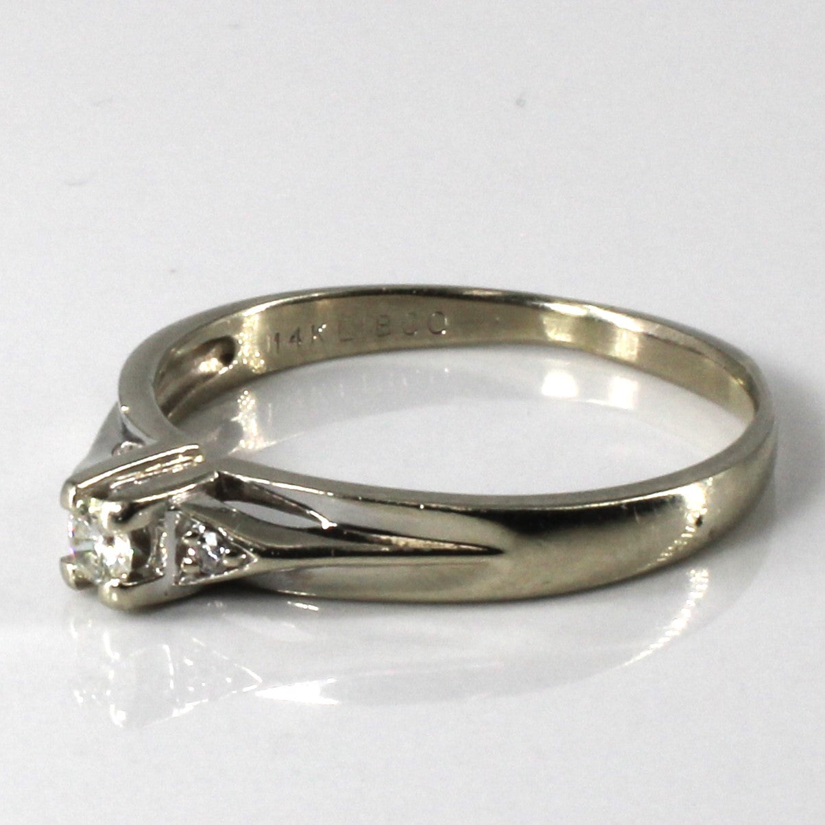 Three Stone Diamond Ring | 0.13ctw | SZ 9.75 |