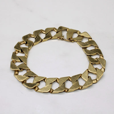 10k Yellow Gold Curb Link Bracelet | 8.5