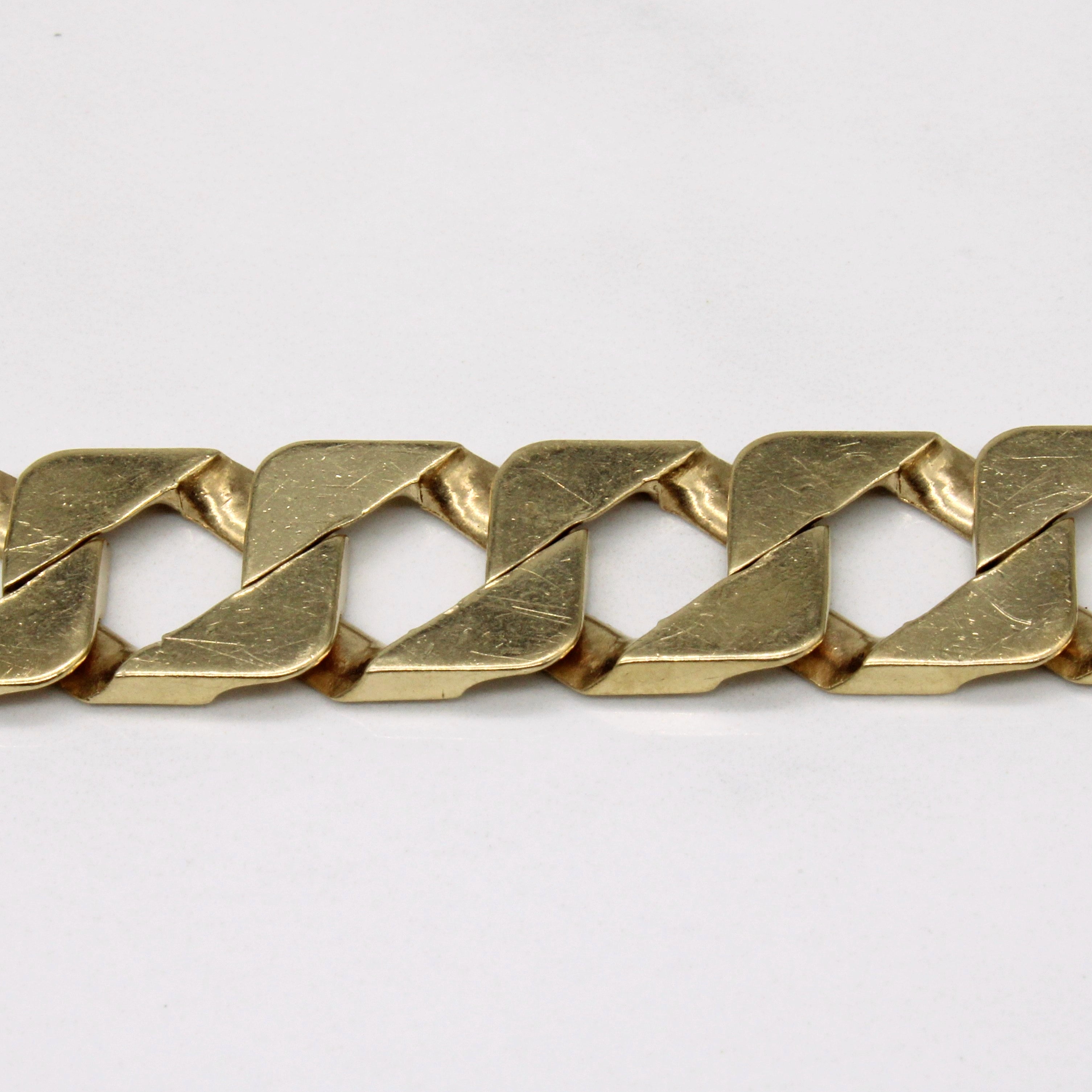 10k Yellow Gold Curb Link Bracelet | 8.5" |