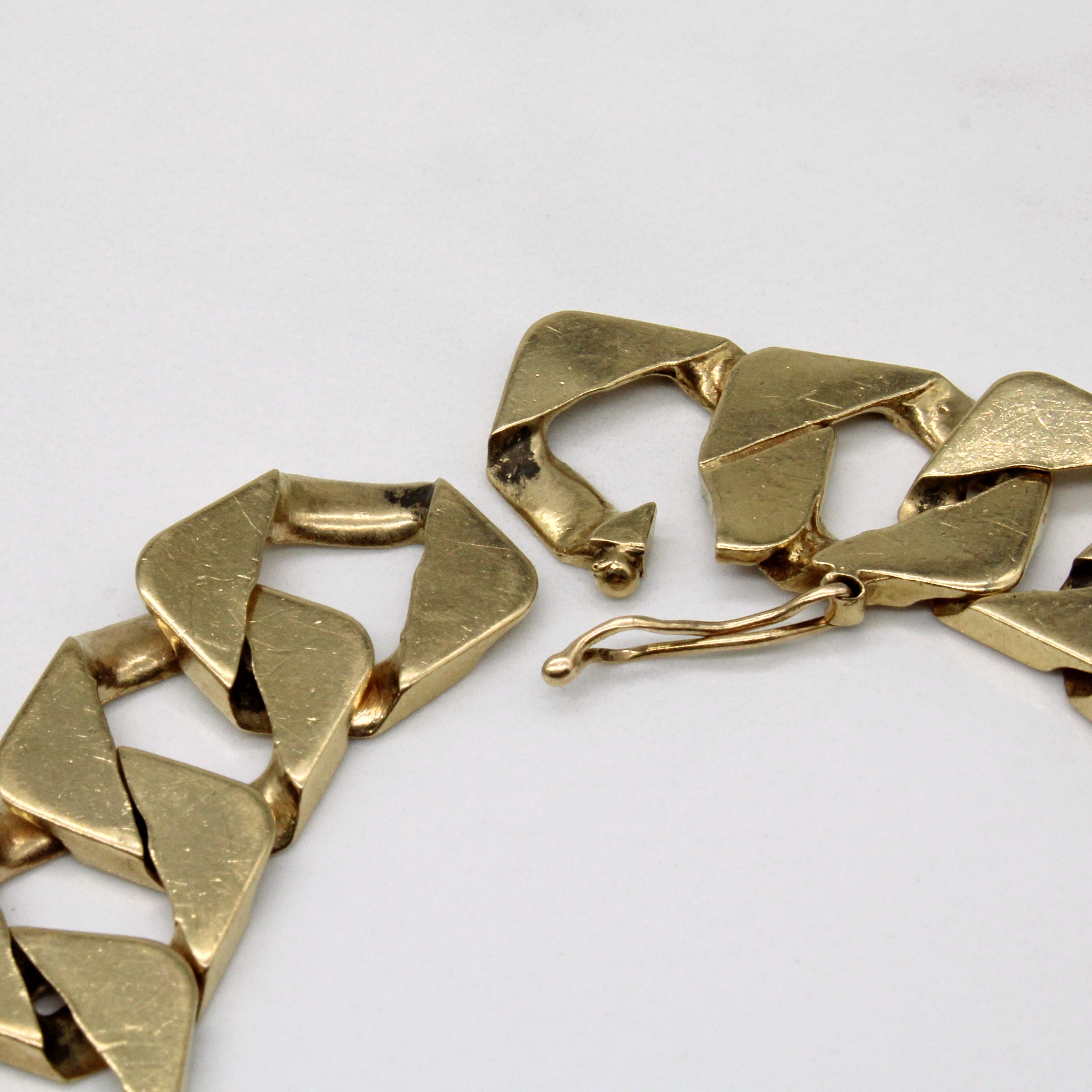 10k Yellow Gold Curb Link Bracelet | 8.5" |