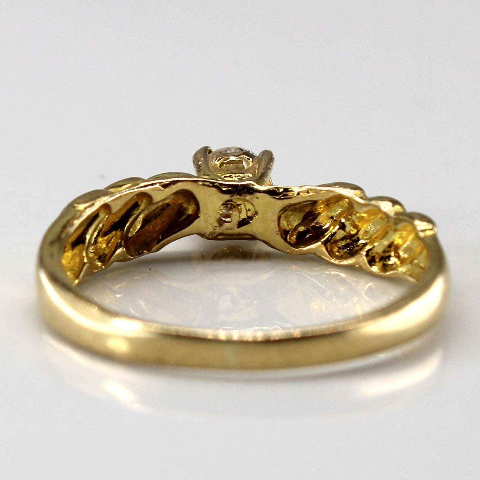 Solitaire Diamond Yellow Gold Ring | 0.15ct | SZ 5.5 |
