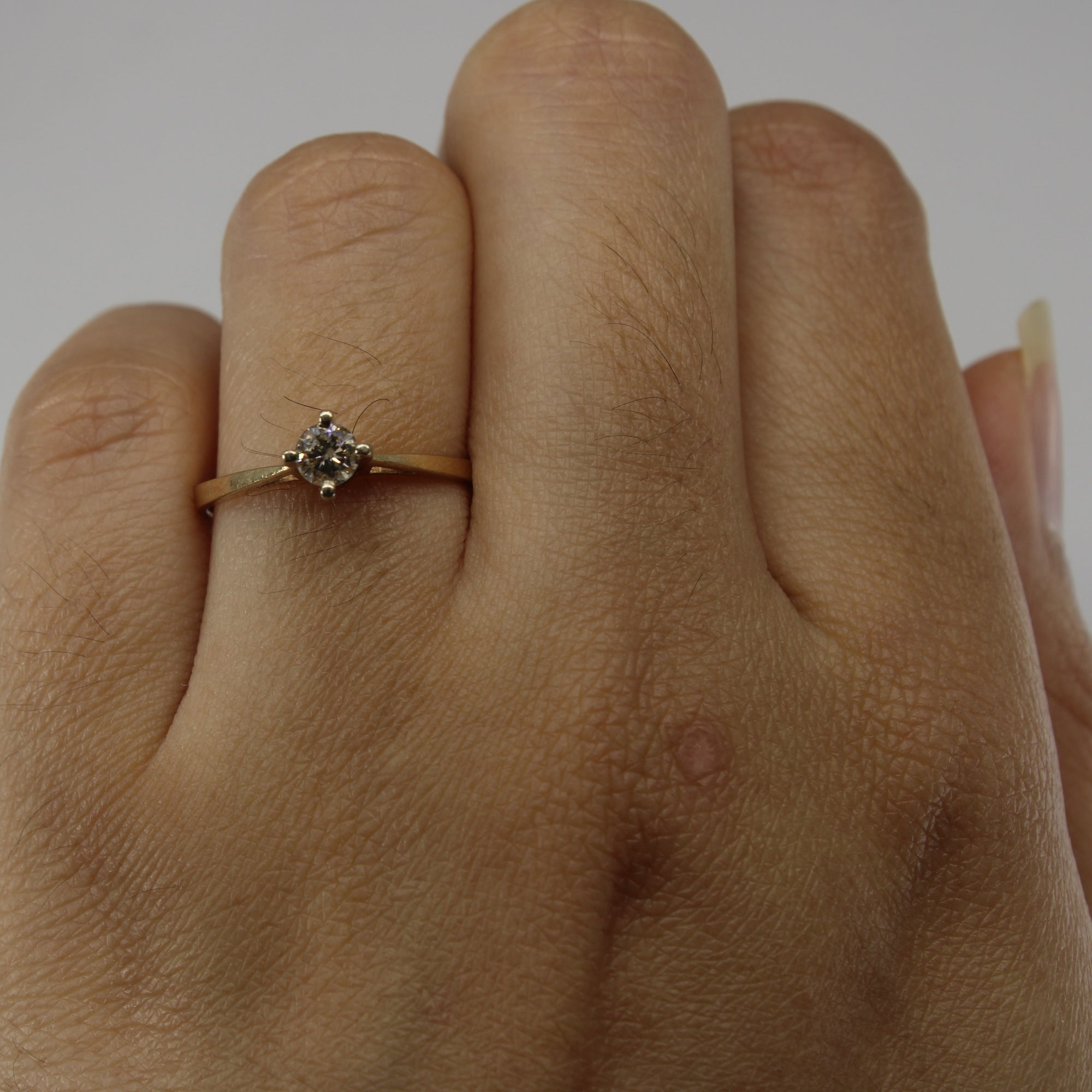 High Set Solitaire Diamond Ring | 0.23ct | SZ 6.75 |