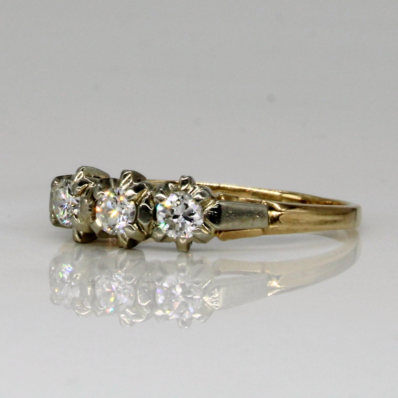 Birks' Three Stone Diamond Ring | 0.30ctw | SZ 8 |