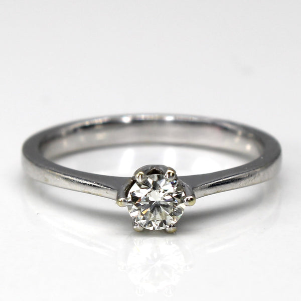 Solitaire Diamond White Gold Ring | 0.25ct | SZ 6 |