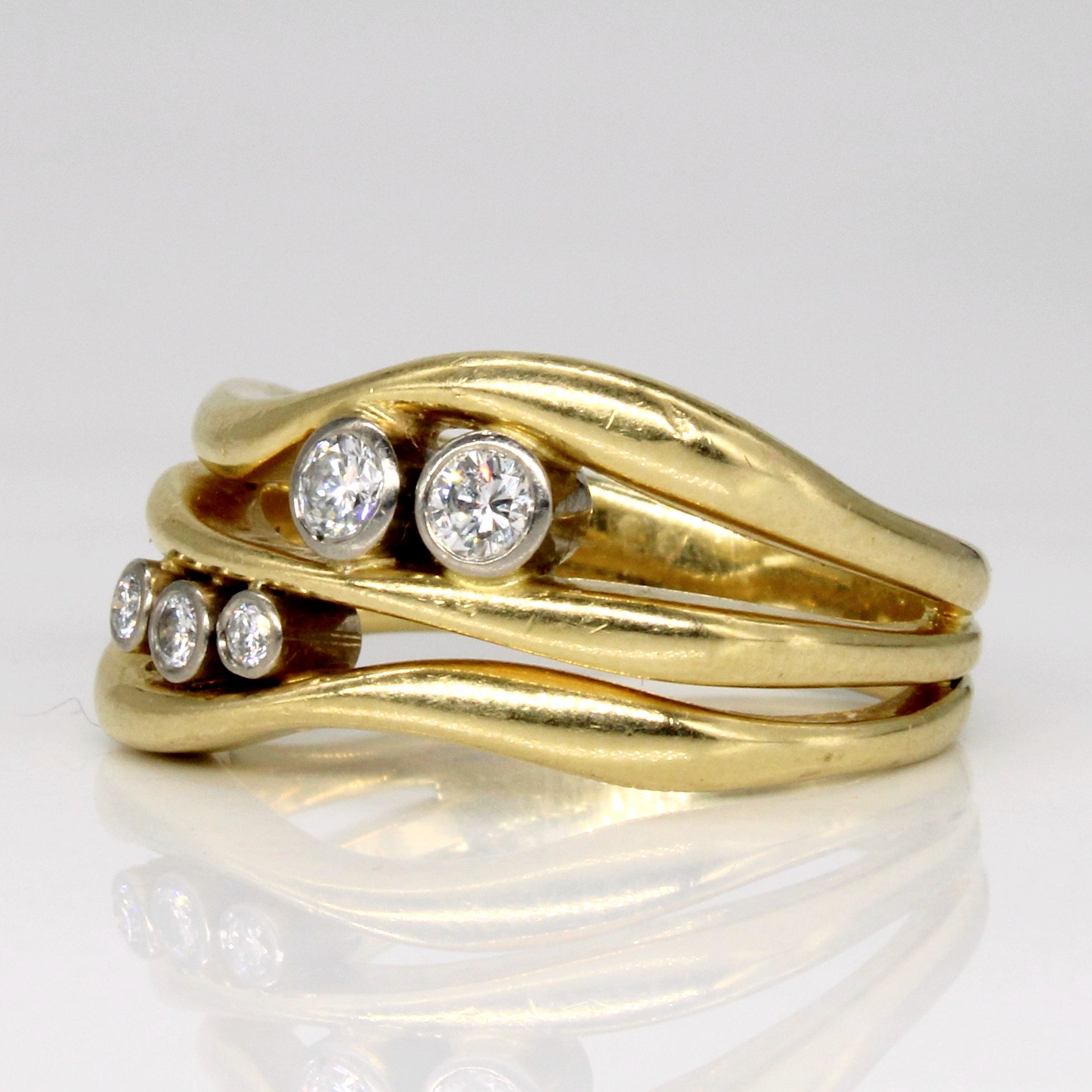 Diamond Freeform Ring | 0.18ctw | SZ 6.25 |