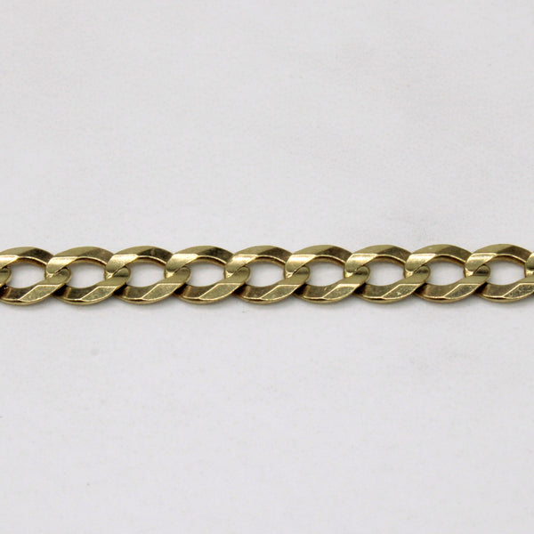 10k Yellow Gold Curb Chain Bracelet | 7