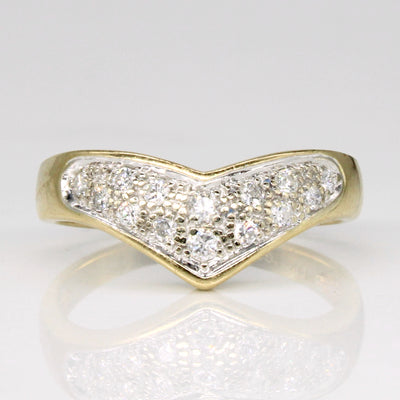 Diamond Chevron Ring | 0.20ctw | SZ 6.25 |