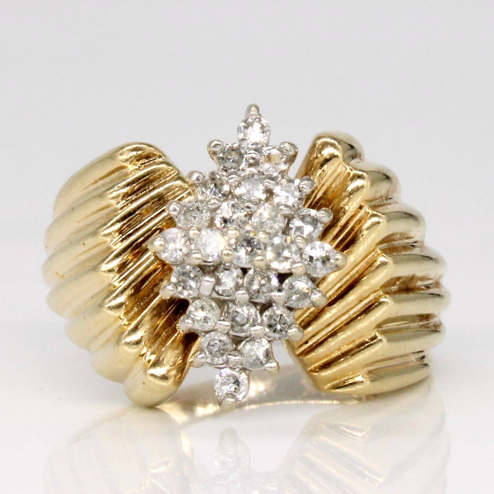 Diamond Cluster Cocktail Ring | 0.30ctw | SZ 4.75 |