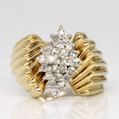 Diamond Cluster Cocktail Ring | 0.30ctw | SZ 4.75 |