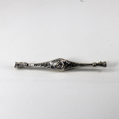 Solitaire Diamond Vintage Gold Pin | 0.20ct |