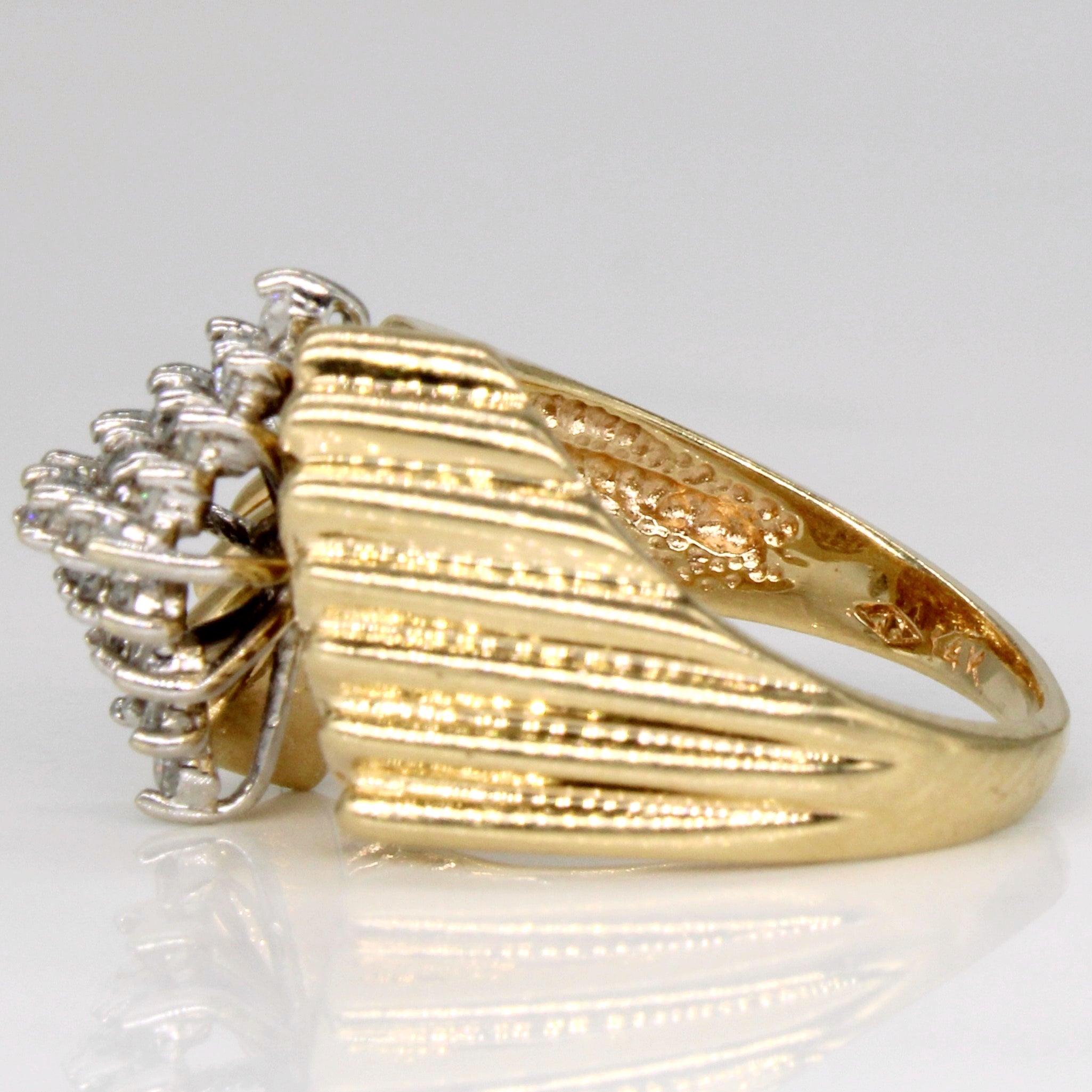 Diamond Cluster Cocktail Ring | 0.30ctw | SZ 4.75 |