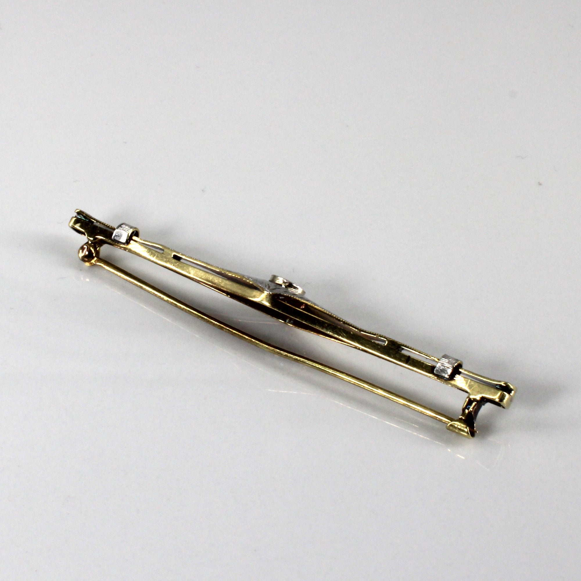 Solitaire Diamond Vintage Gold Pin | 0.20ct |