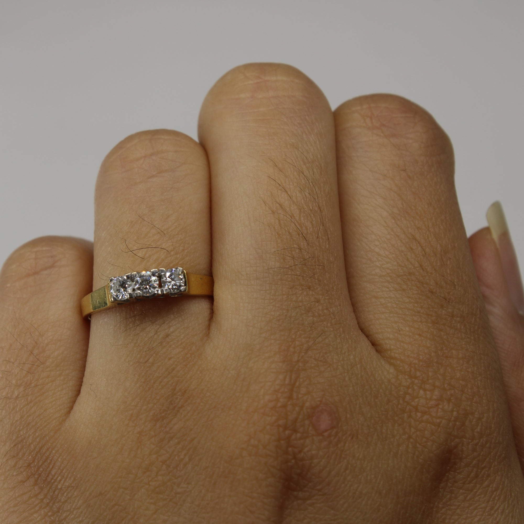 Three Stone Diamond Ring | 0.36ctw | SZ 7 |