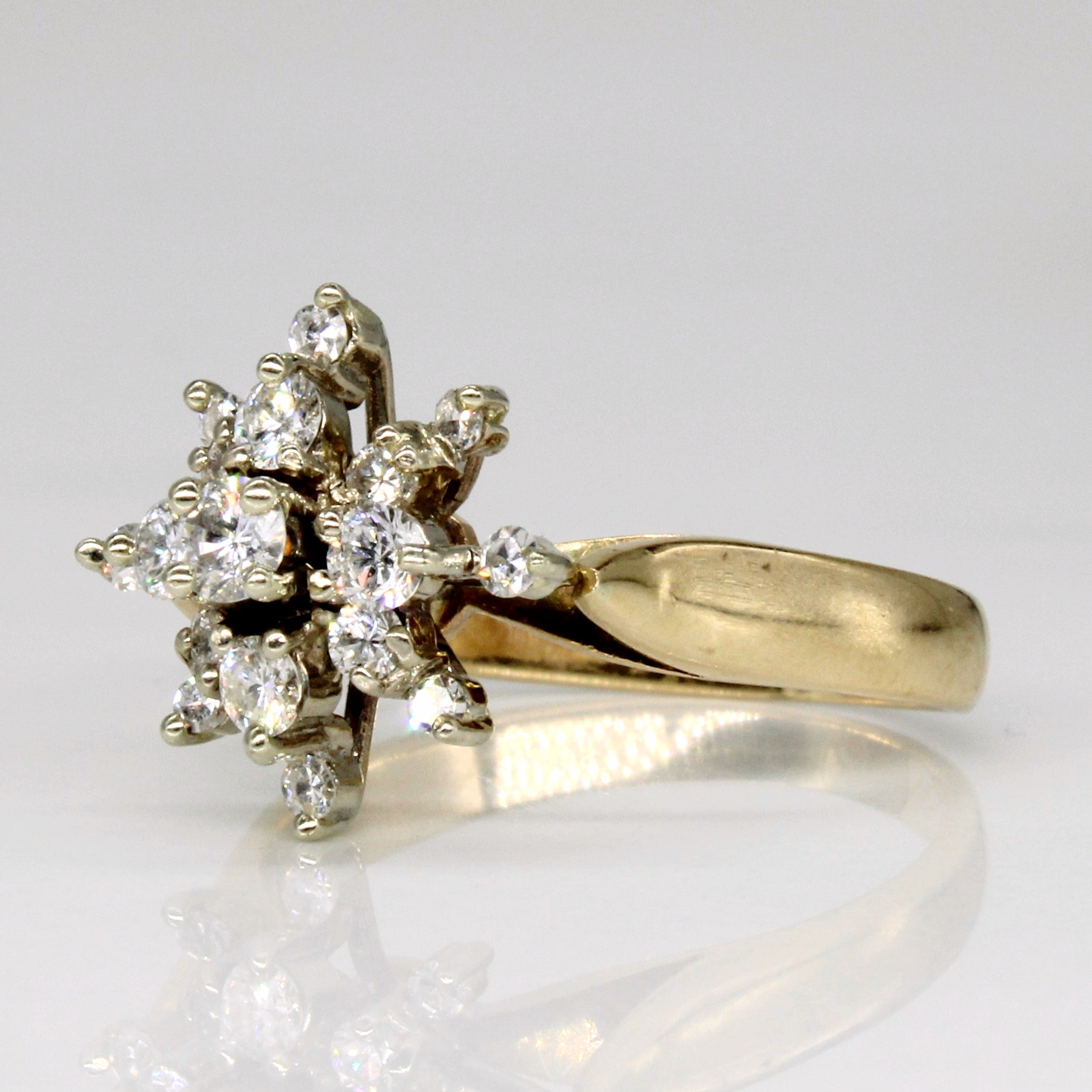 Diamond Cocktail Ring | 0.58ctw | SZ 7.25 |