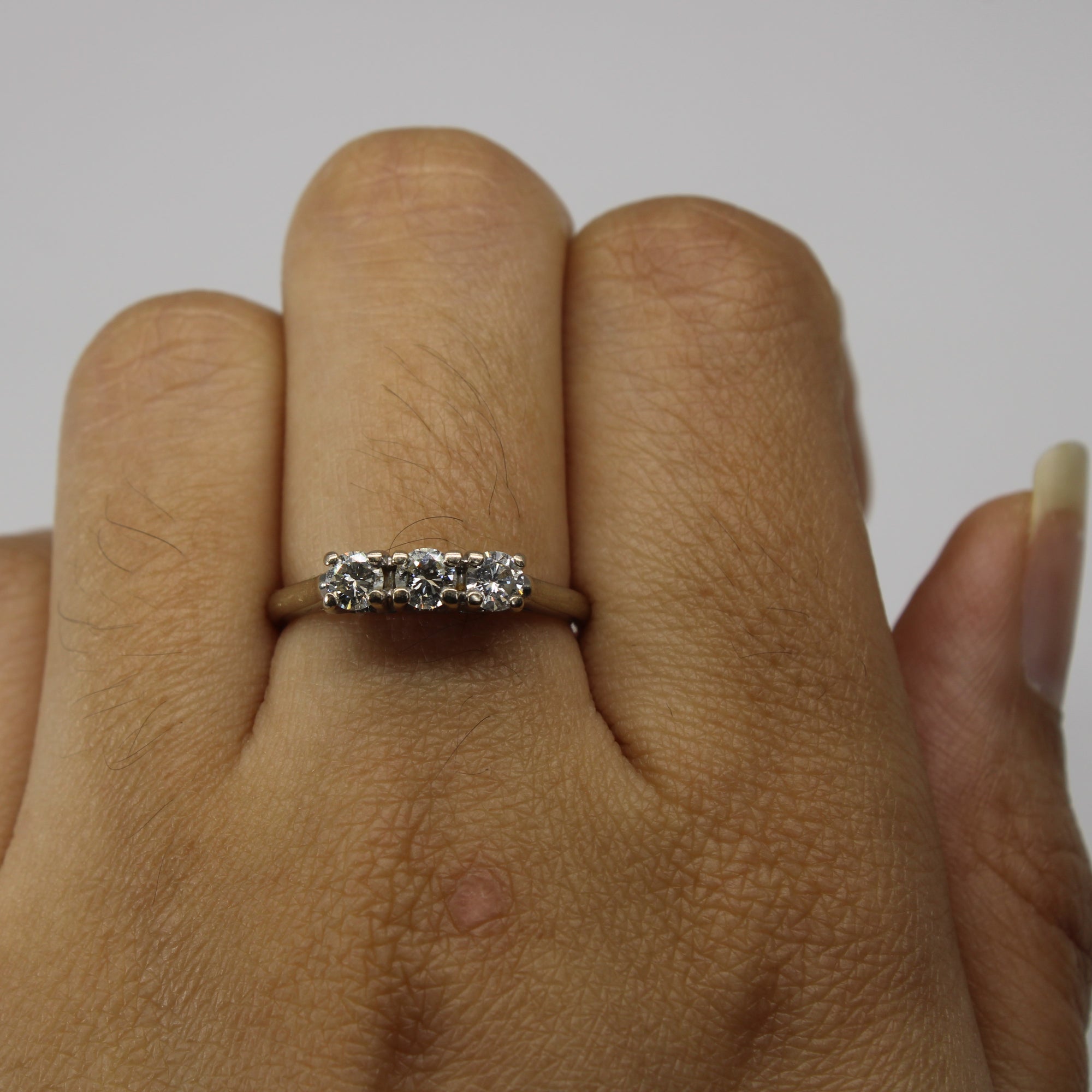 Three Stone Diamond Ring | 0.47ctw | SZ 6.75 |