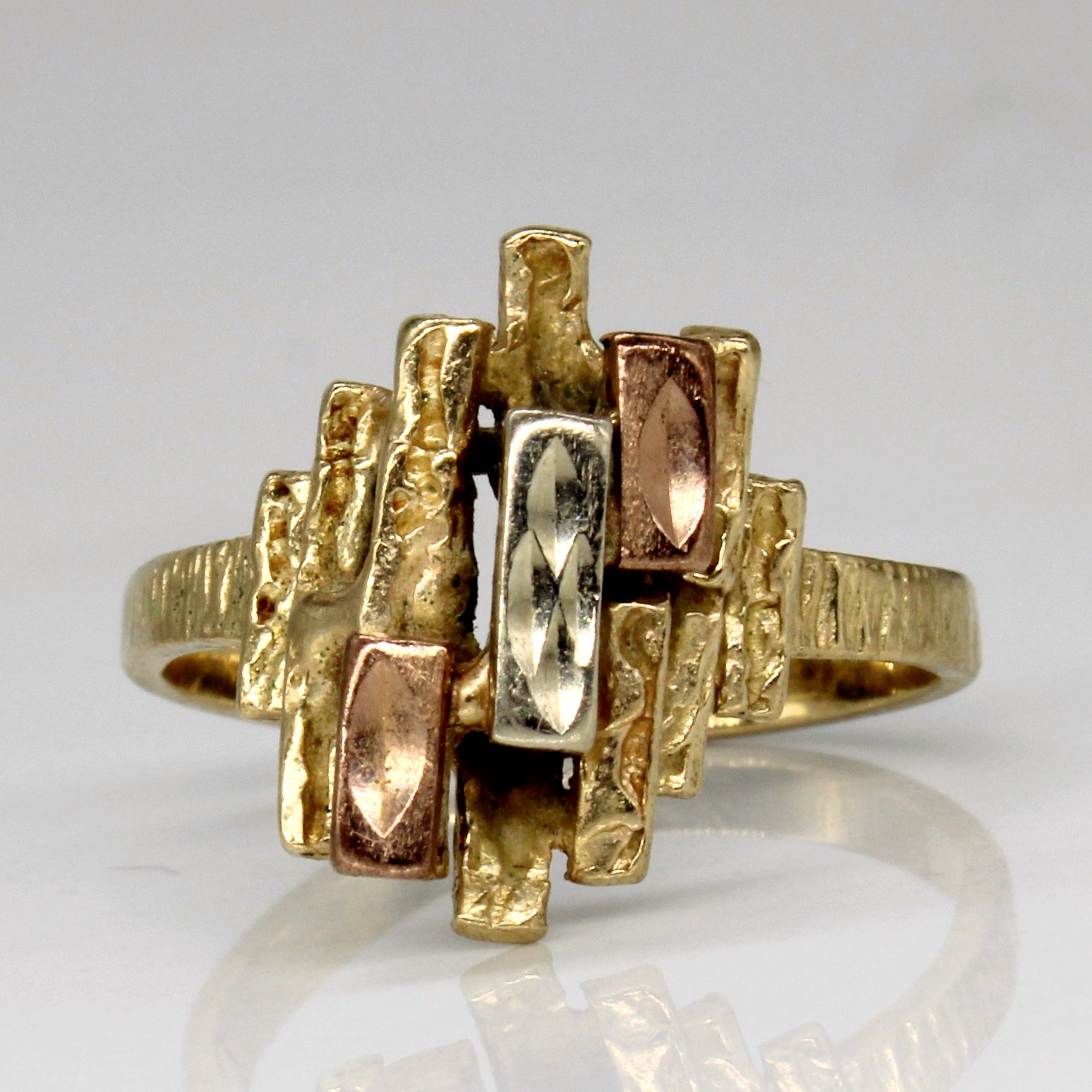 10k Tri Tone Gold Ring | SZ 5.75 |