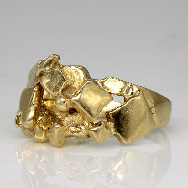14k Yellow Gold Abstract Ring | SZ 10.25 |