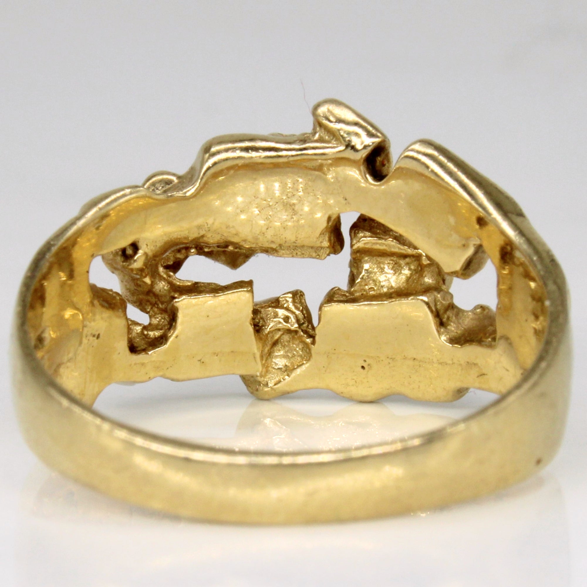 14k Yellow Gold Abstract Ring | SZ 10.25 |