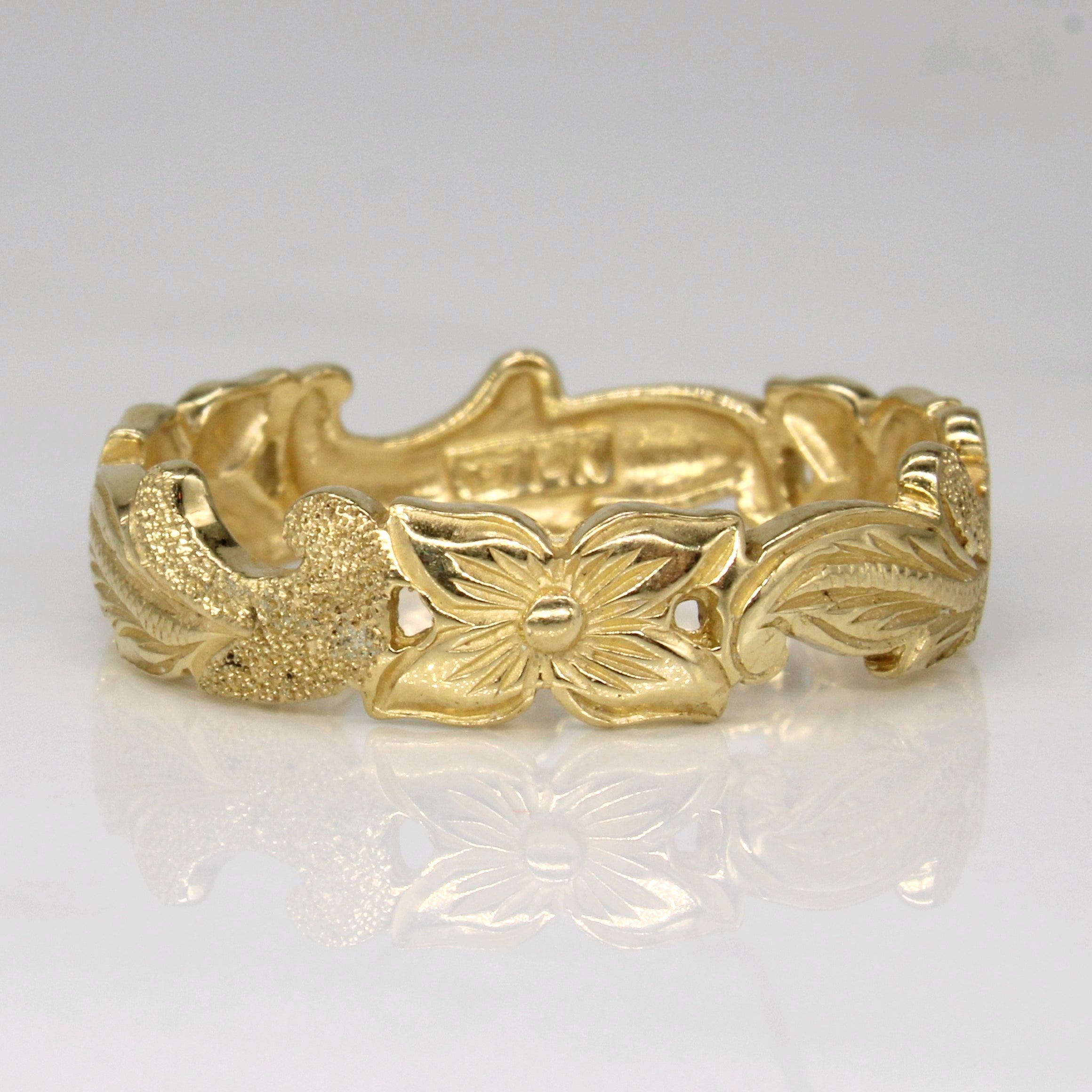 14k Yellow Gold Floral Ring | SZ 11.25 |