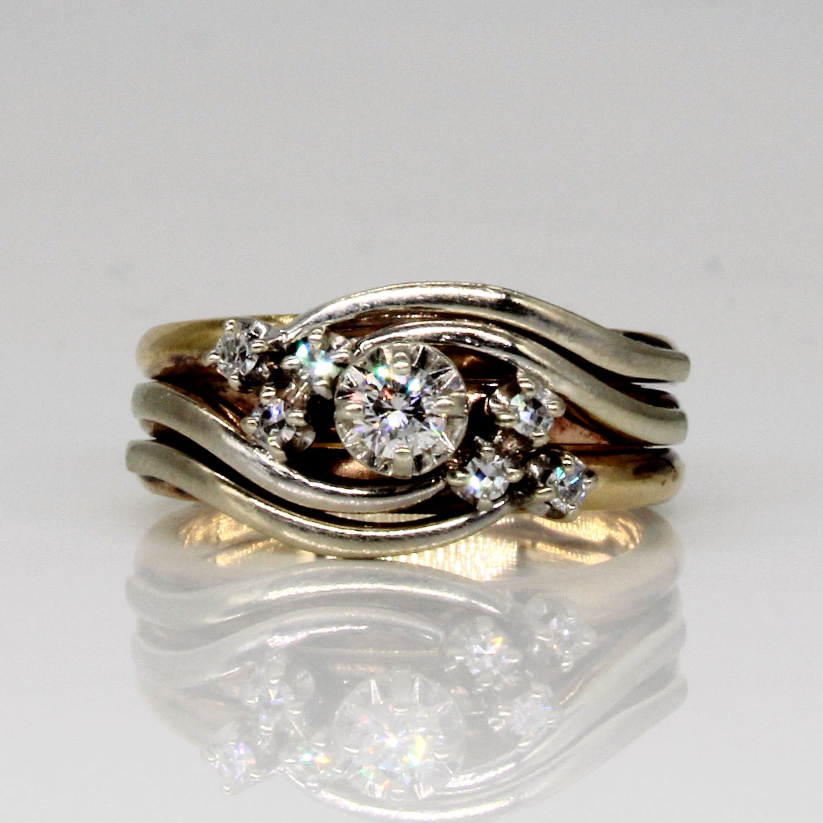 Diamond Bypass Ring | 0.20ctw | SZ 5.5 |
