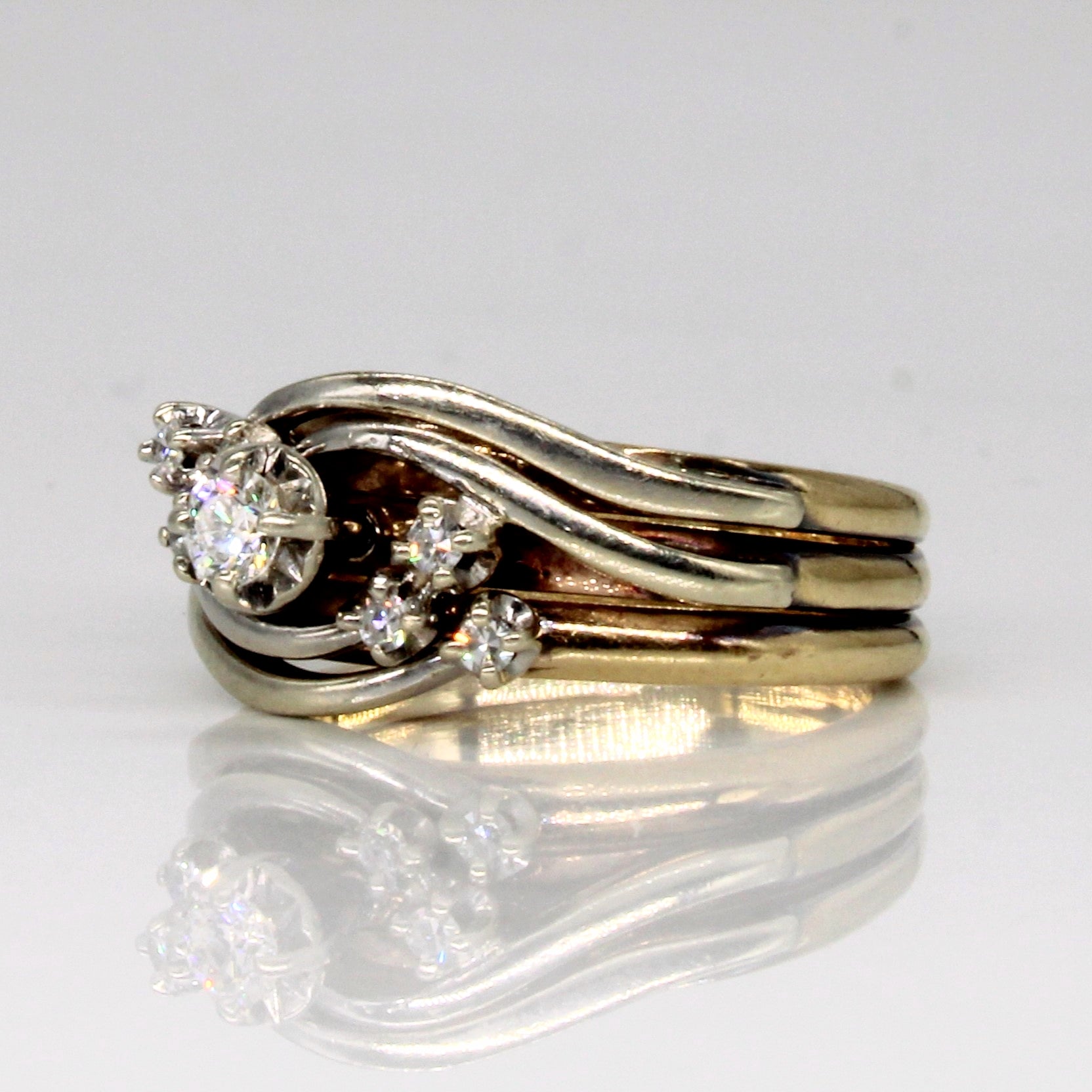 Diamond Bypass Ring | 0.20ctw | SZ 5.5 |