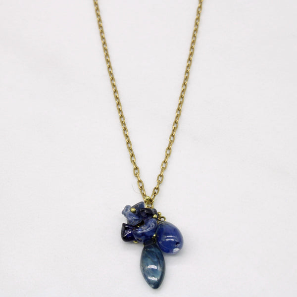 Rough Sapphire Drop Necklace | 6.10ctw | 16