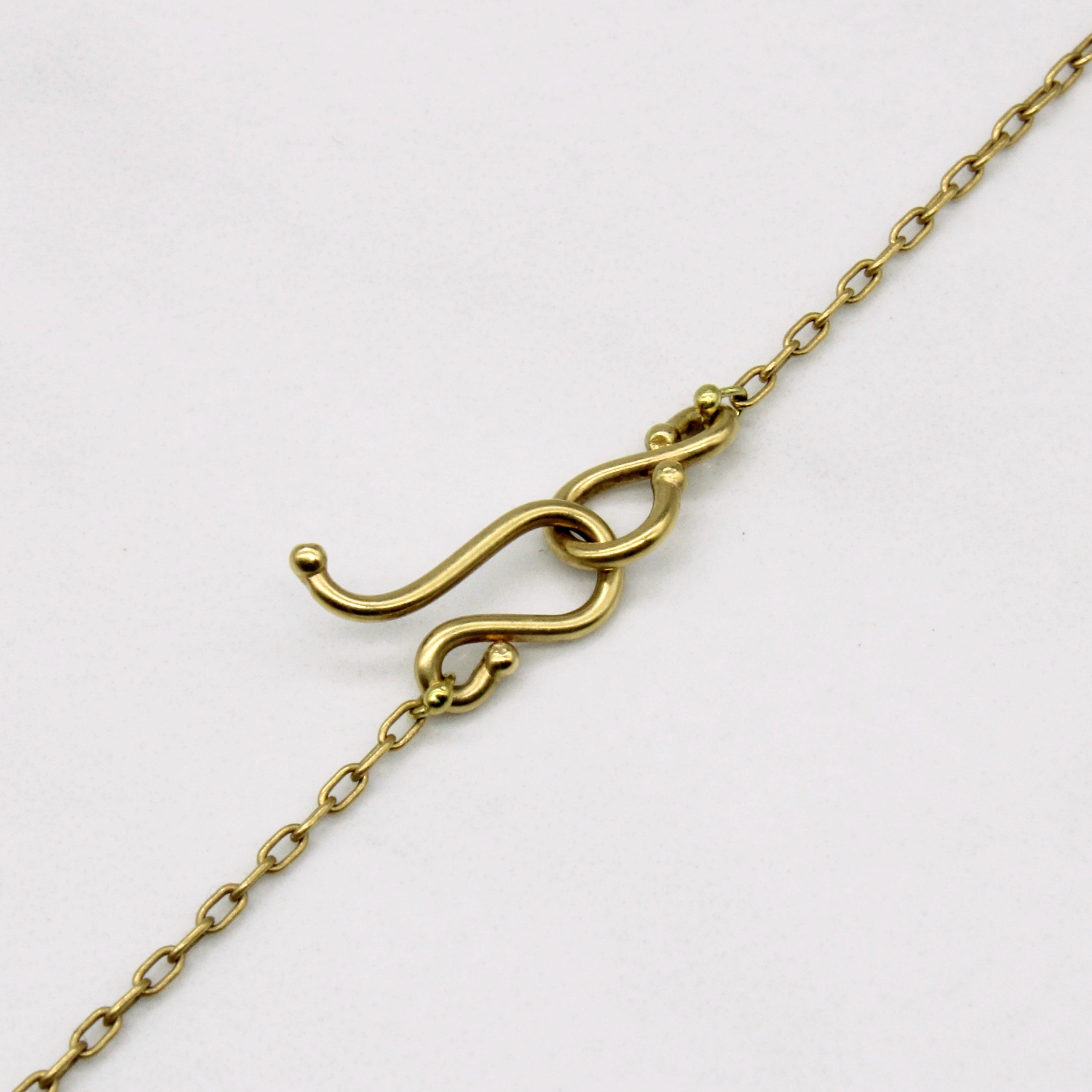 Rough Sapphire Drop Necklace | 6.10ctw | 16" |
