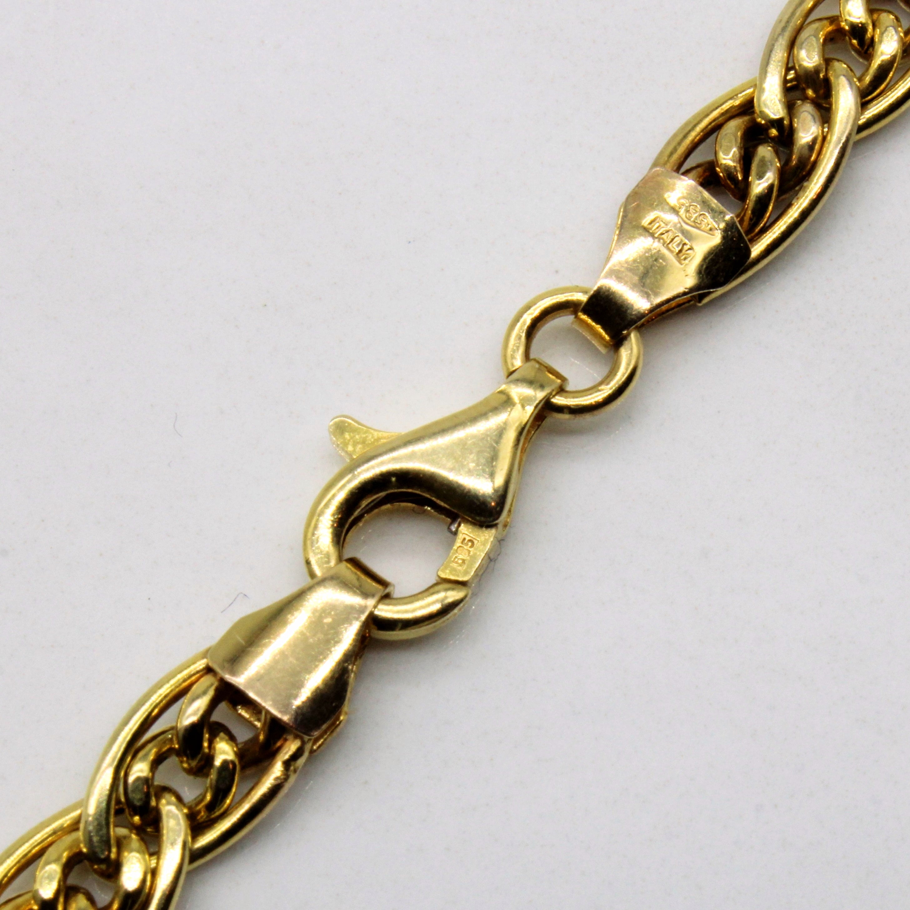 Chaîne en or jaune 14 carats | 18 pouces | 