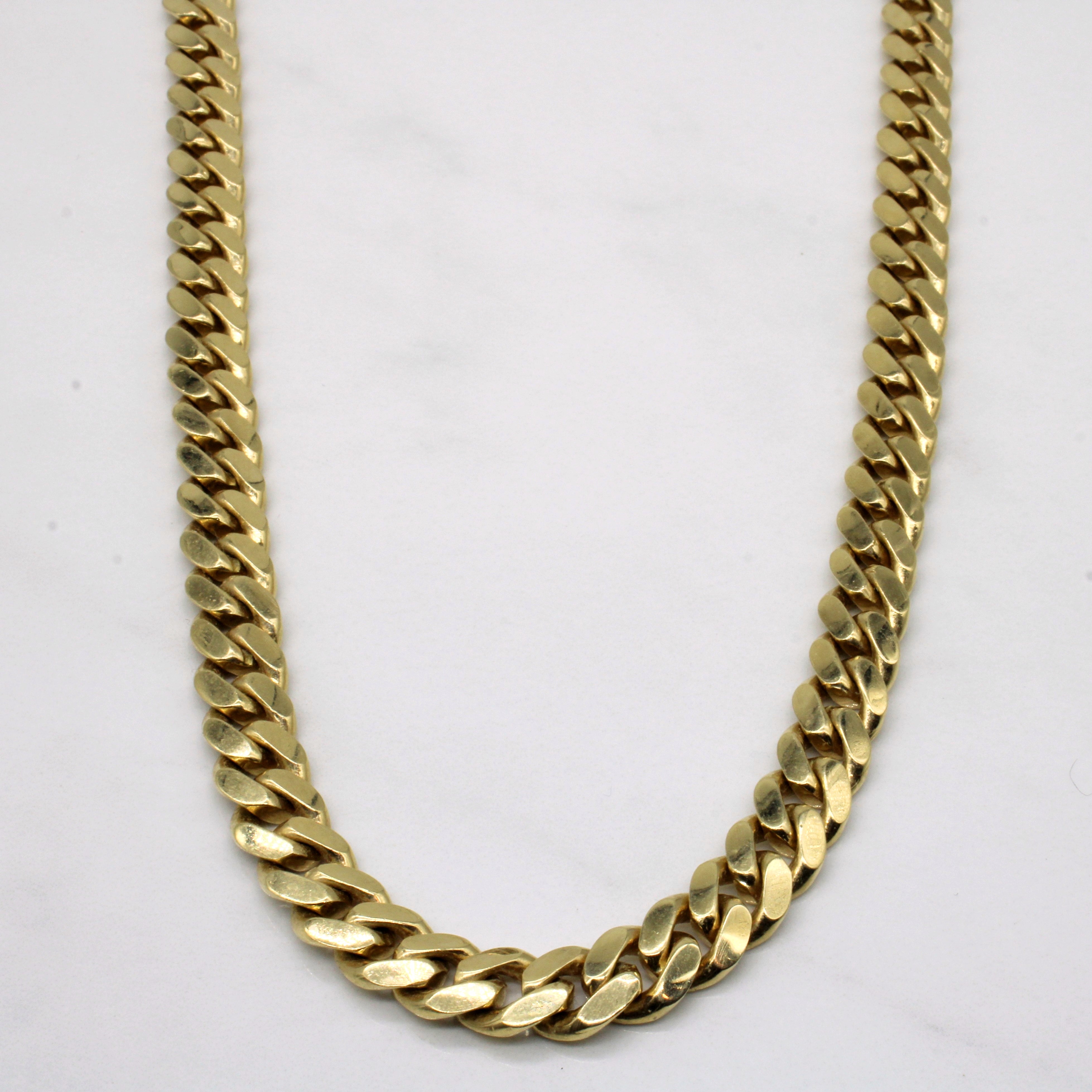 10k Yellow Gold Cuban Link Chain | 28" |