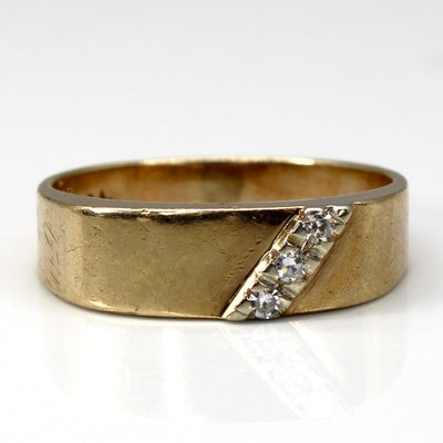 Three Stone Diamond Band | 0.09ctw | SZ 8.75 |