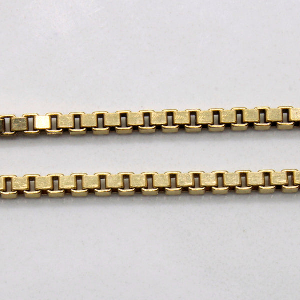 10k Yellow Gold Box Link Chain | 15
