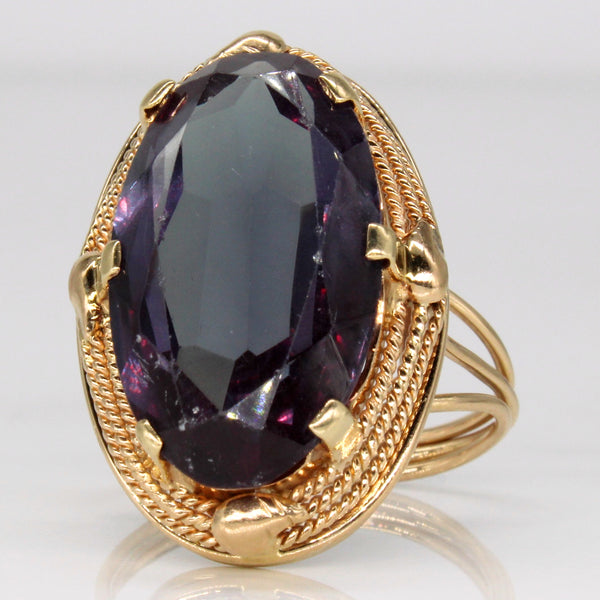 Synthetic Colour Change Sapphire Cocktail Ring | 14.50ct | SZ 7 |