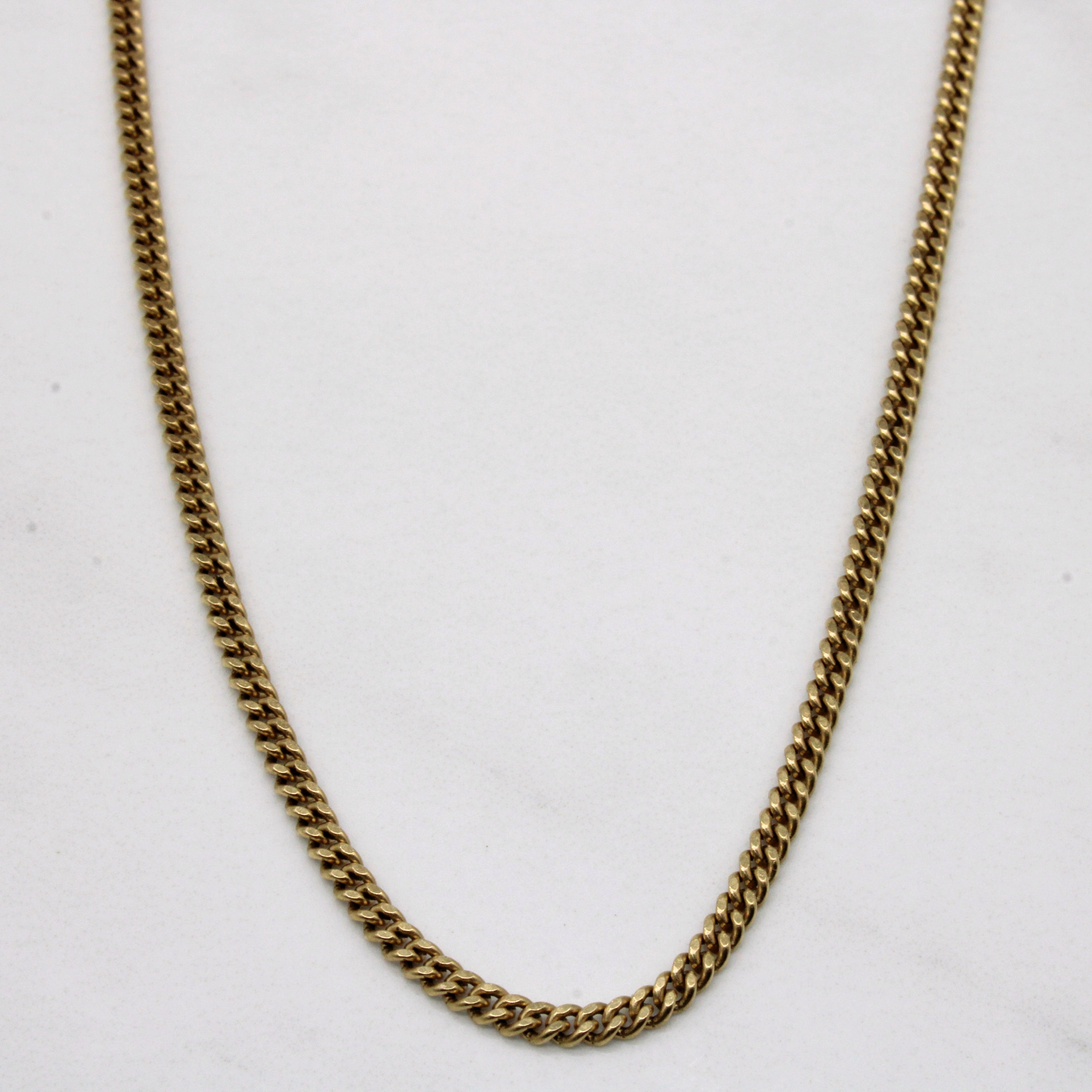 10k Yellow Gold Curb Link Chain | 20" |