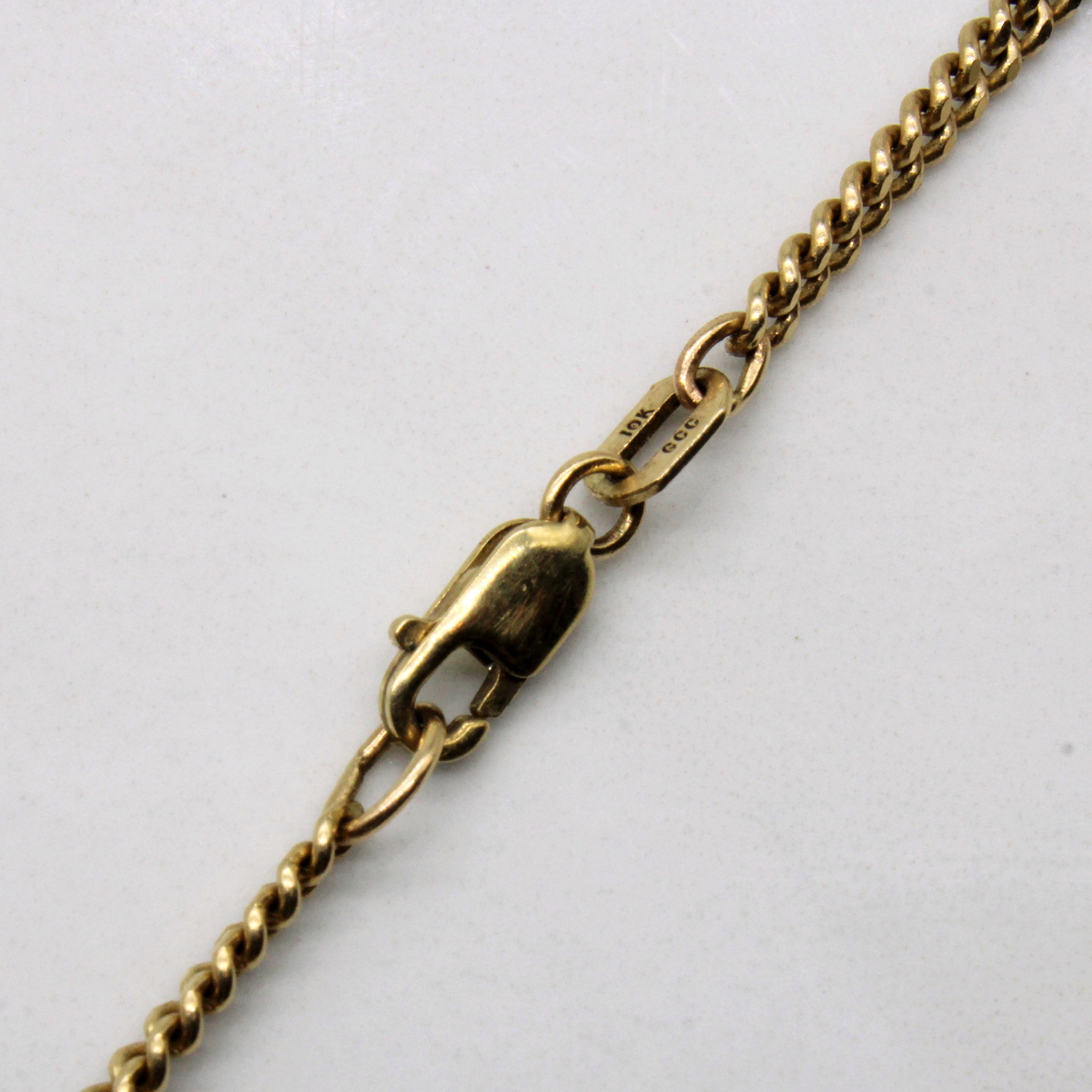 10k Yellow Gold Curb Link Chain | 20" |