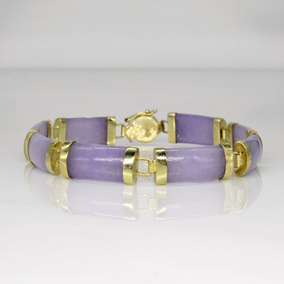 Lavender Jade 14k Bracelet | 28.00ctw | 6.5