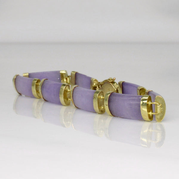 Lavender Jade 14k Bracelet | 28.00ctw | 6.5