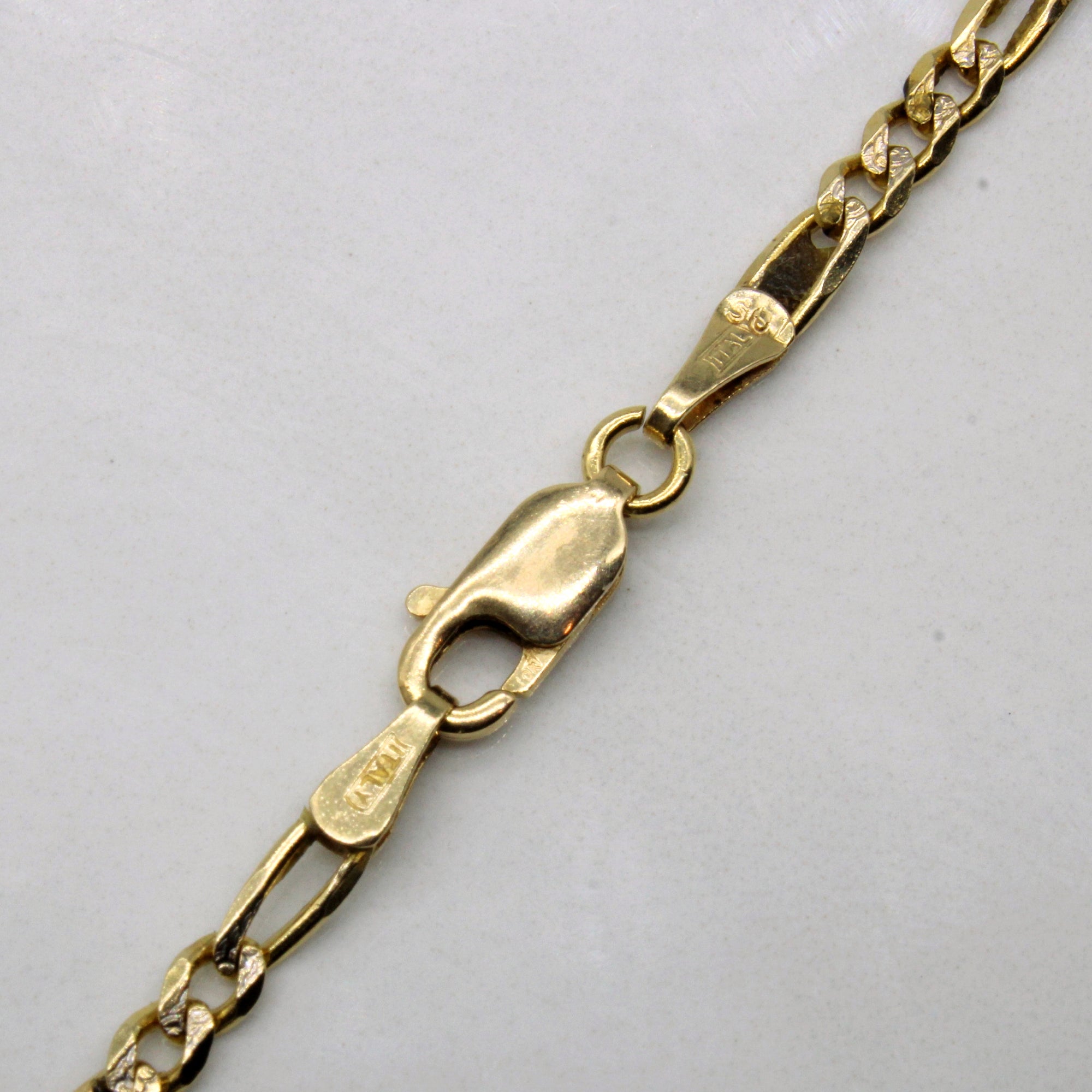 10k Yellow Gold Figaro Chain | 18