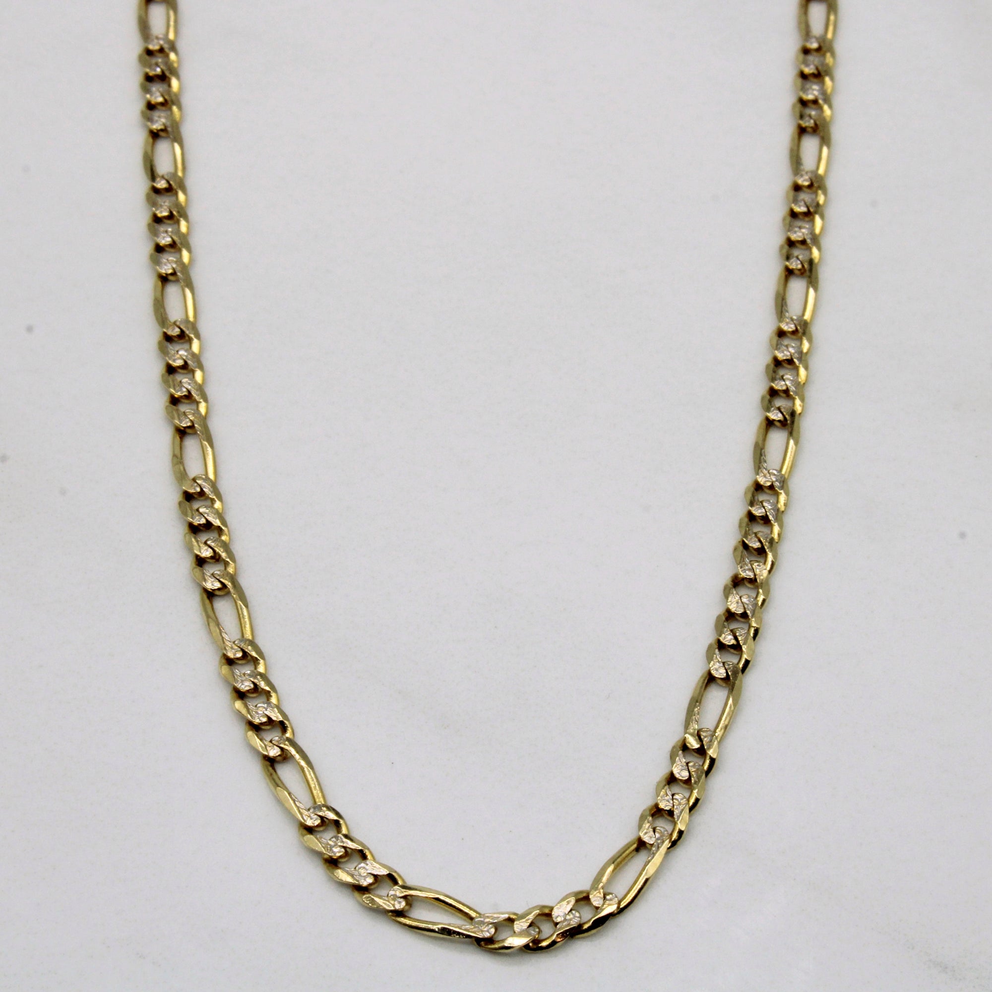 10k Yellow Gold Figaro Chain 18 100 Ways 