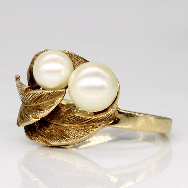 Pearl Cocktail 14k Ring | SZ 6.25 |